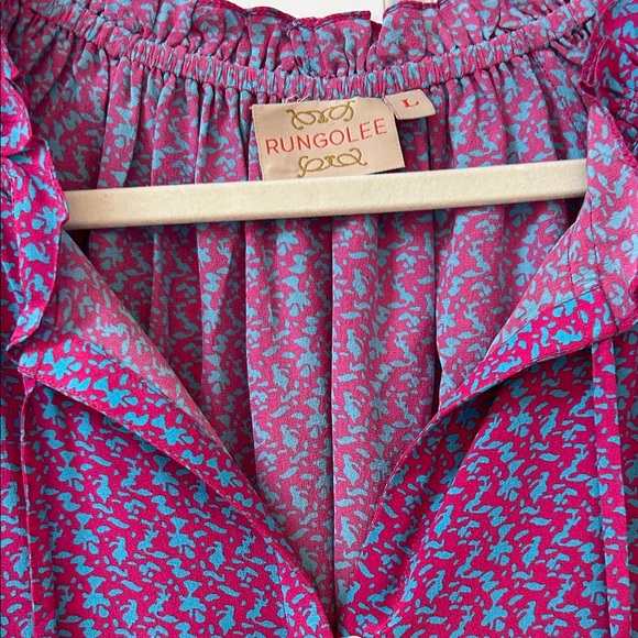 Chic Purple Patterned Blouse - Picture 3 of 6